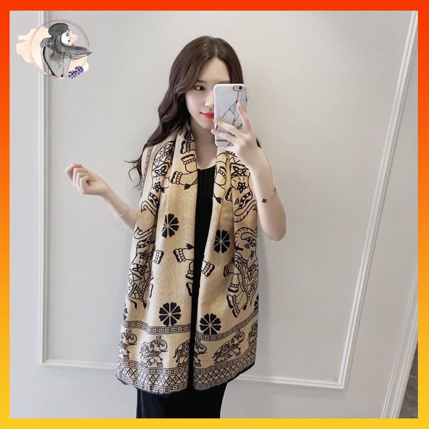 Khăn choàng boho đi biển họa tiết thổ cẩm dày đẹp nhiều họa tiết phù hợp che nắng chụp hình Claura Beauty