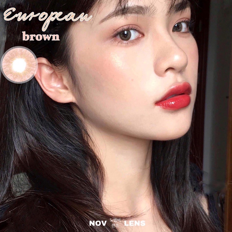 Kính Áp Tròng EURO BROWN - Tone cam đào áp tròng