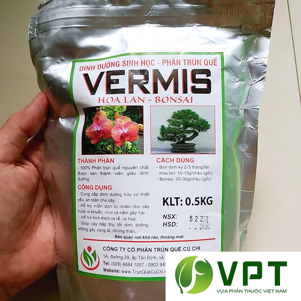 [SIEURE] Vermis - Phân trùn quế dạng viên tan chậm gói 500g hàng đẹp, phân phối chuyên nghiệp.