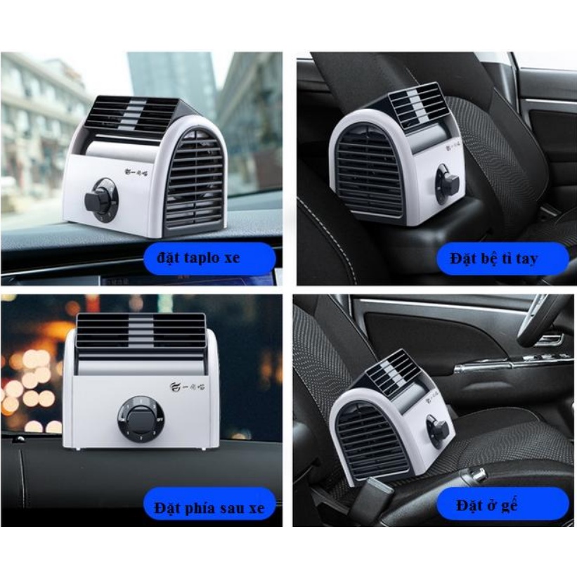 Quạt mini đa năng hàng ghế thứ 3 xe Mitsubishi Outlander, CRV, CX5, Xpander..dùng chung cho nhiều dòng xe
