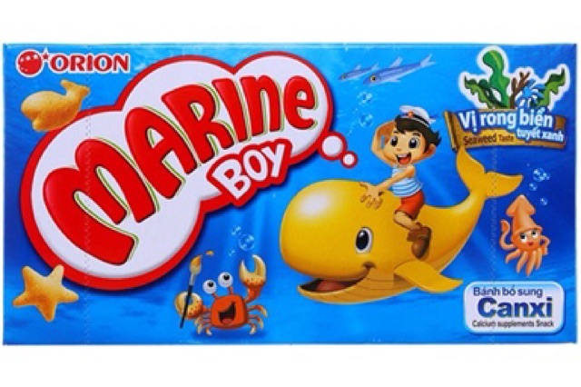 (Sỉ) Thùng 20 hộp x32g/hộp bánh cá marine boy | BigBuy360 - bigbuy360.vn