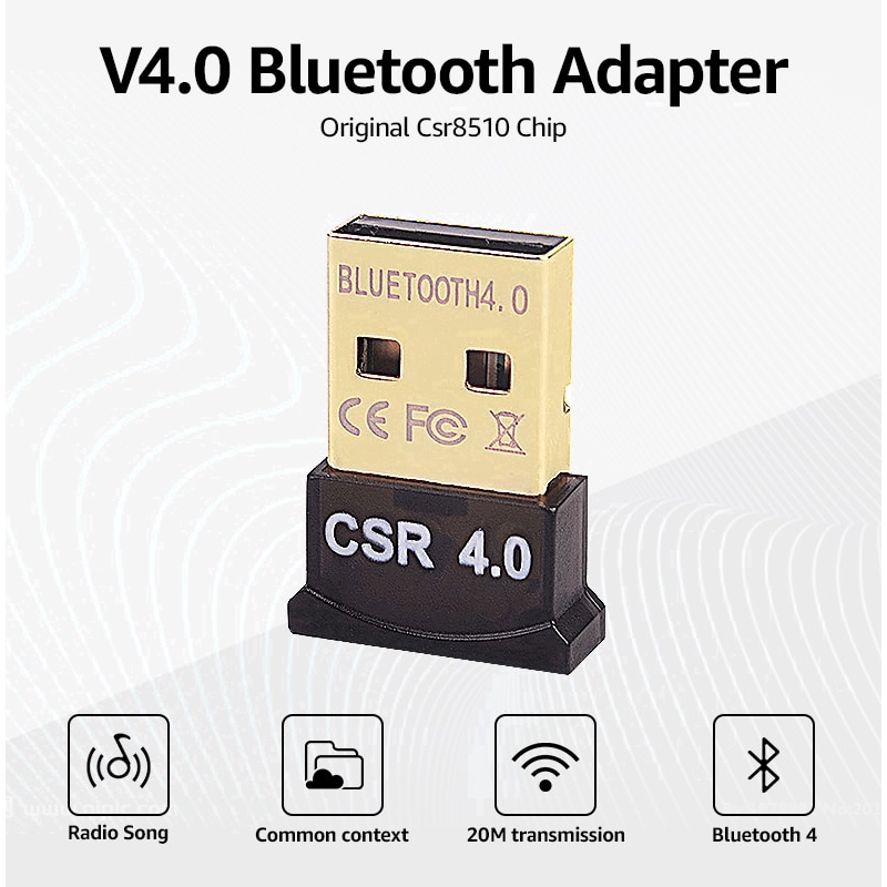 Mini USB Wireless Bluetooth Adapter V4.0 Wireless Dongle Transmitter CSR 4.0 | BigBuy360 - bigbuy360.vn