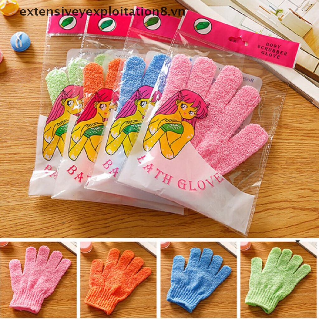 Set 5 Găng tay đi tắm Tẩy Tế Bào Chết Mát Xa Cơ Thể