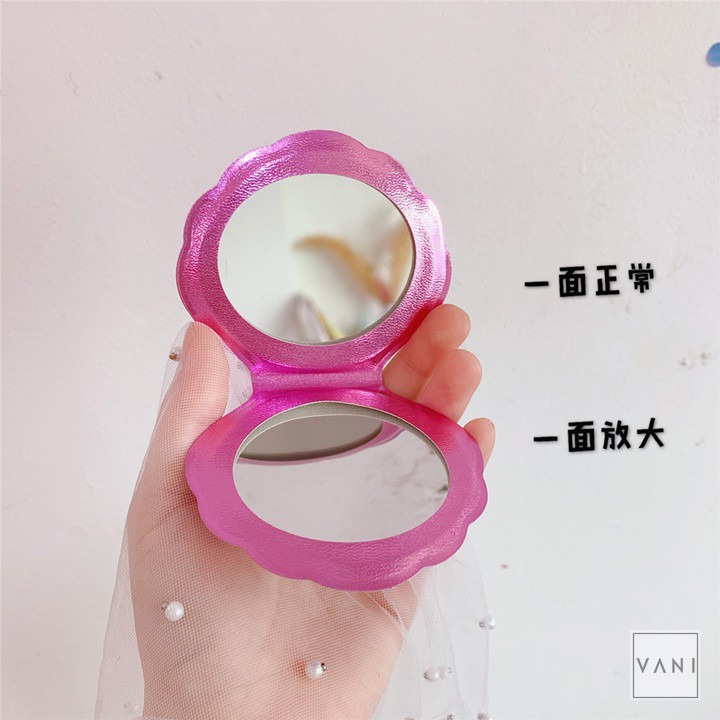 Gương Mini Bỏ Túi Hình Con Sò Màu Hologram Xinh Xắn - Vani Store