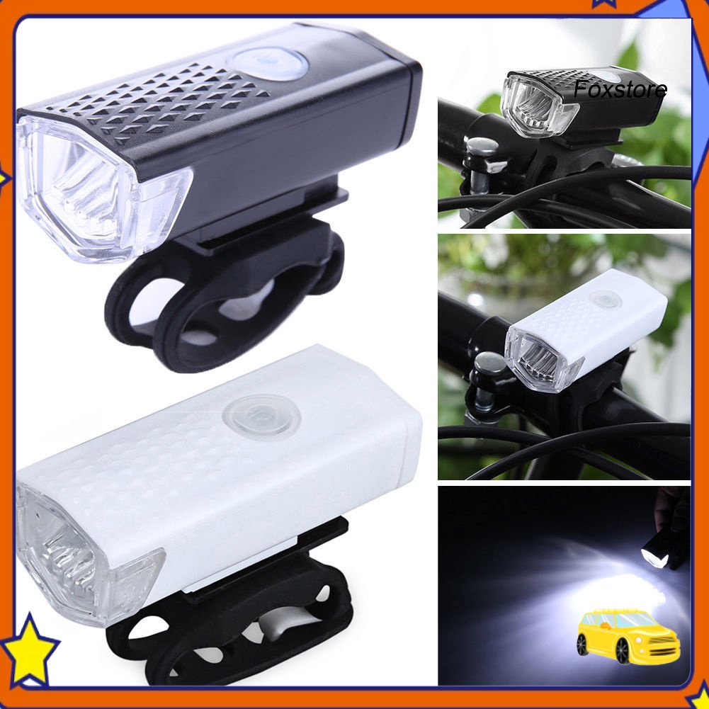 Đèn LED USB xoay 360 độ tiện lợi gắn phía trước và sau xe đạp