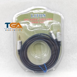Dây tín hiệu âm thanh 3.5mm ra av/ hoa sen chính hãng liton usa . dài 1.5m