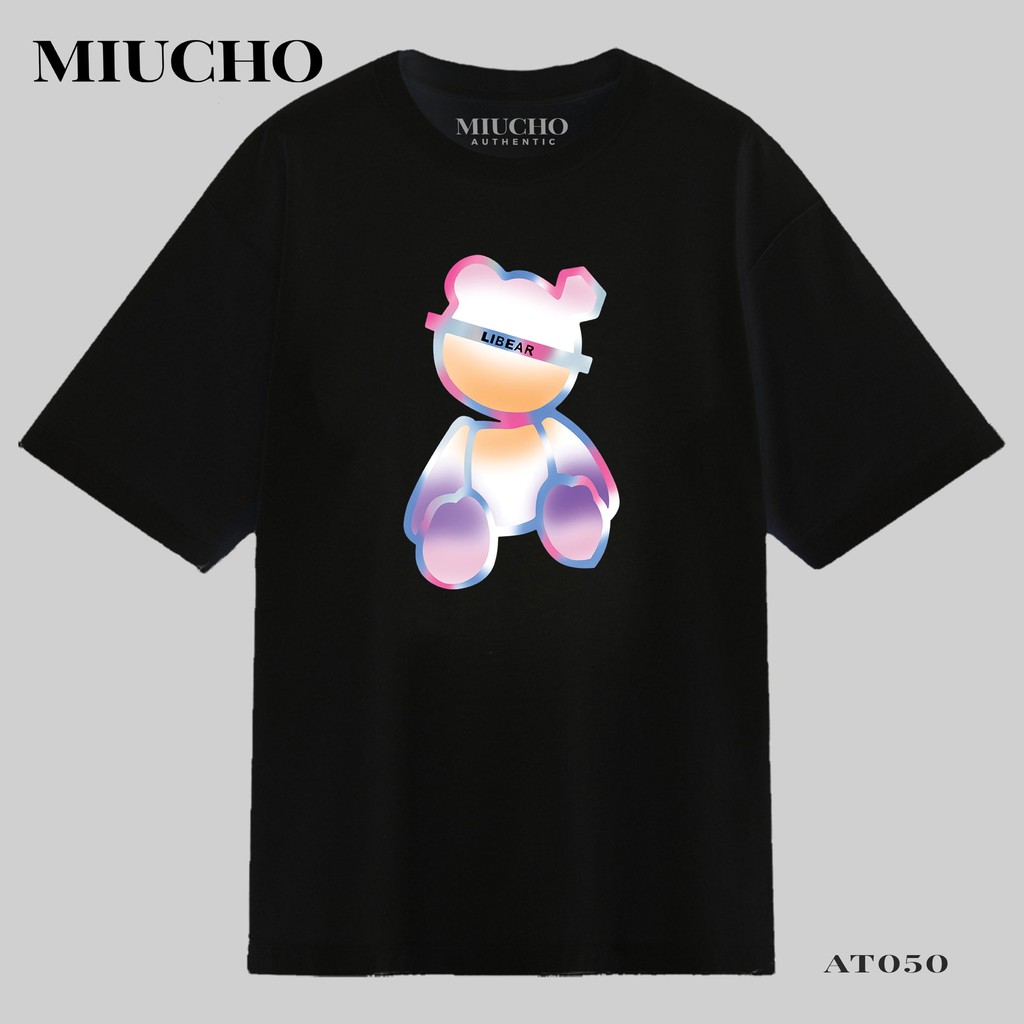 Áo phông nữ form rộng tay lỡ unisex đẹp, áo thun nữ form rộng tay lỡ unisex cotton hàn quốc AT050 Miucho in hình