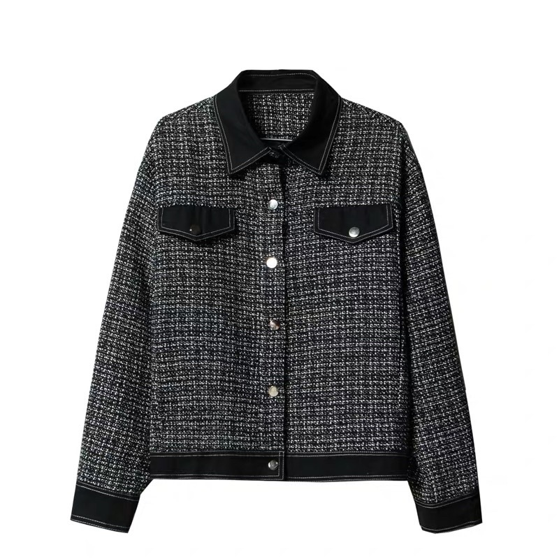 ÁO KHOÁC DẠ TWEED ĐEN CHO NAM |TAHISHOP|
