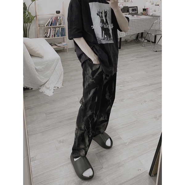 QUẦN BAGGY JEANS WASH ỐNG RỘNG UNISEX NAM VÀ NỮ