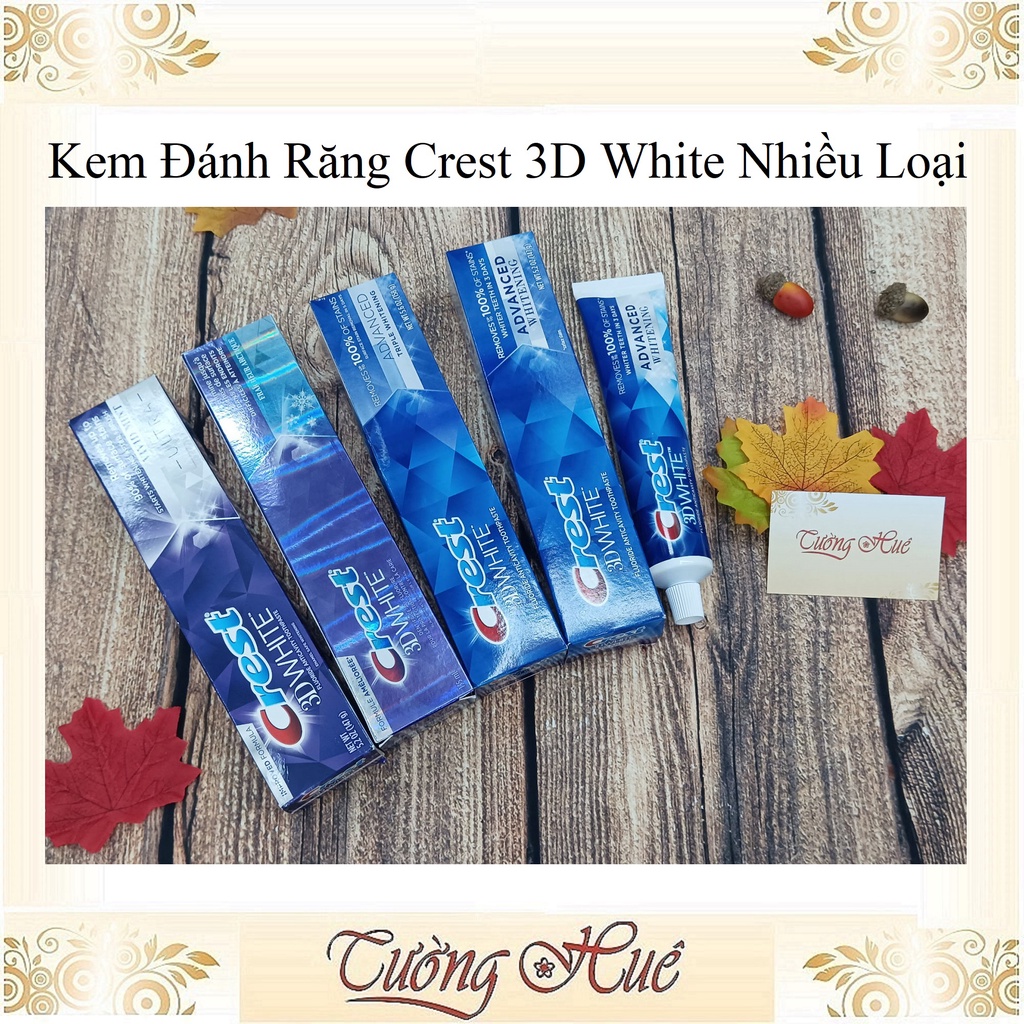 Kem Đánh Răng Crest 3D White Nhiều Loại