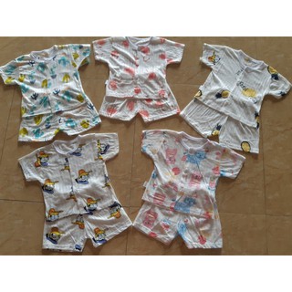 [BANBUONBANLE]Bộ cotton giấy cộc tay mở khuy cao cấp