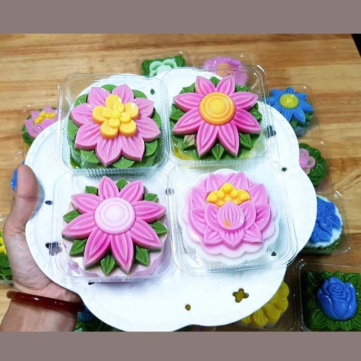 ( 35 mẫu) Khuôn rau câu trung thu 9cm cá chép nhận cơm xôi Phúc Lộc Thọ Tài, Hỷ hoa hồng, sen - Mold moon cake