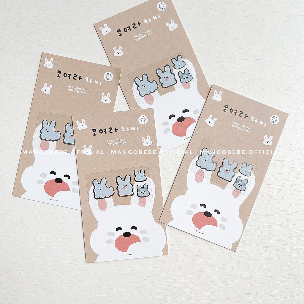 Set 4 miếng dán họa tiết Thỏ bảo vệ bé khỏi sóng điện từ Korea cao cấp