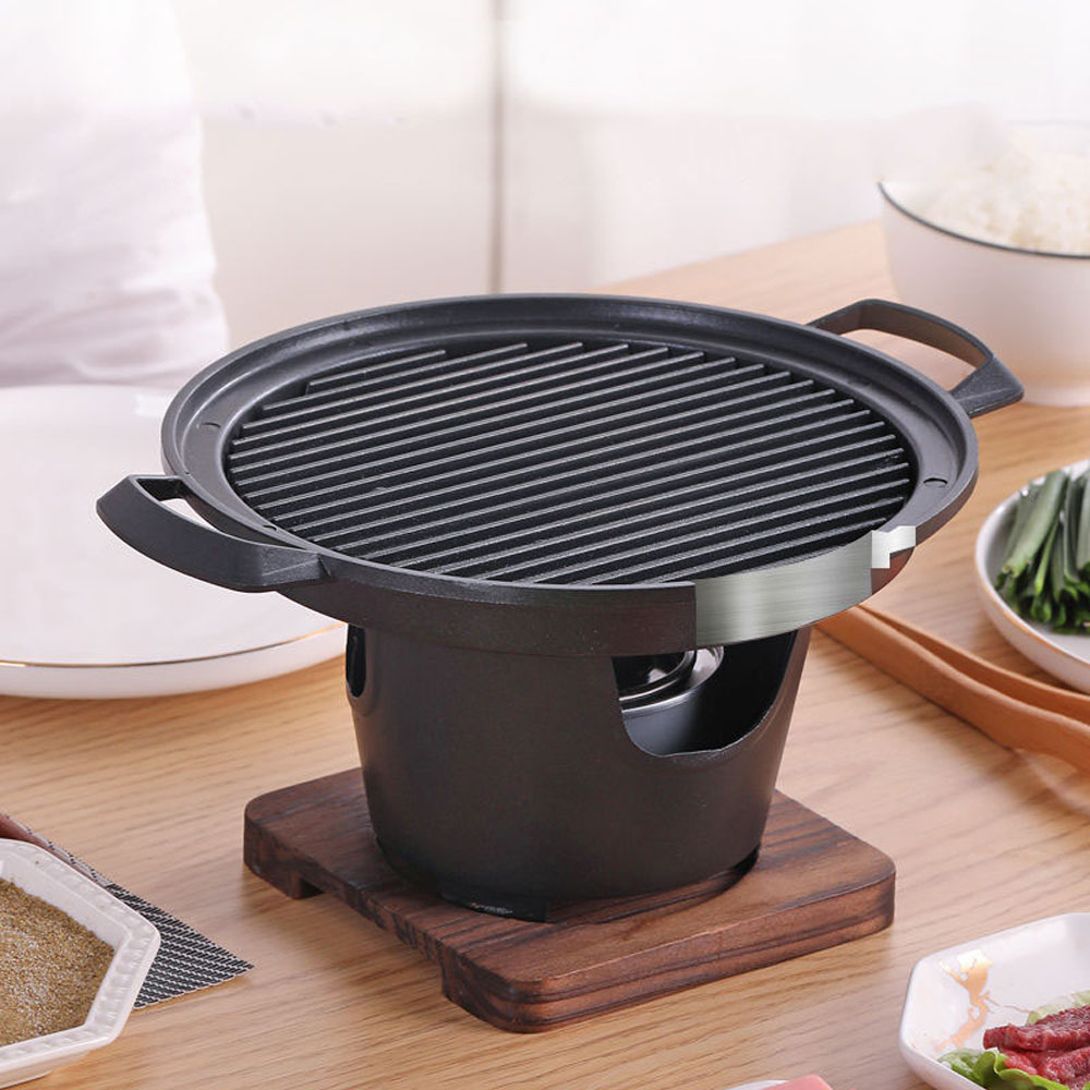 Lò Nướng Bbq Mini Bằng Hợp Kim Nhôm Phong Cách Nhật Bản Nhiều Màu