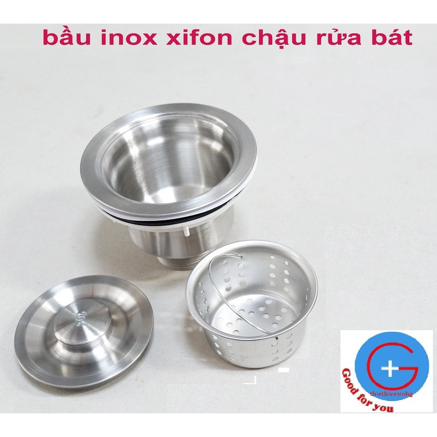 Cốc, chậu rửa bát - bầu chậu rửa bát  đường kính 110 và 140 mm