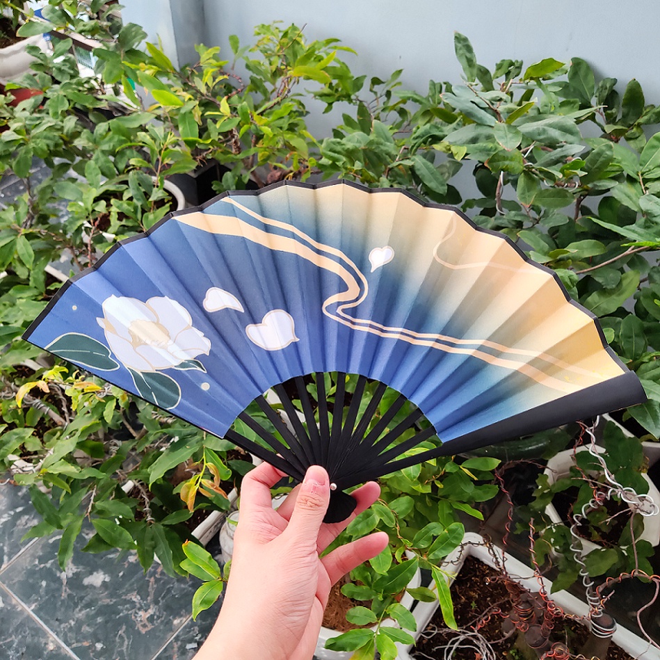 Quạt xếp cầm tay Ayaka game Genshin Impact Chibi phụ kiện hóa trang cosplay dễ thương độc đáo xinh xắn