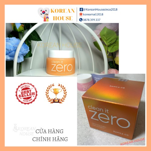 (Chính hãng) SÁP TẨY TRANG CLEAN IT ZERO VITA-PUNPKIN_BANILA CO