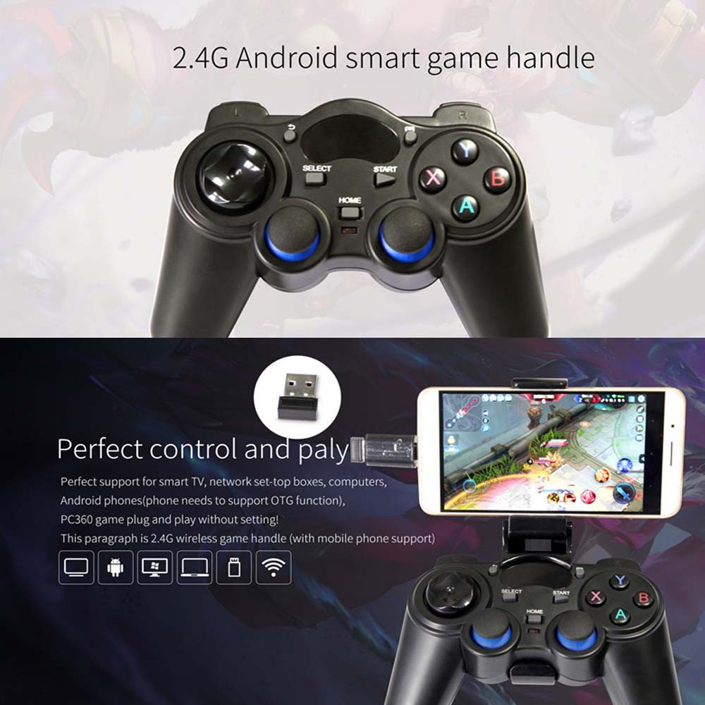Tay Cầm Chơi Game Không Dây 2.4g Wifi Nhiều Màu Sắc Cho Pc / Laptop