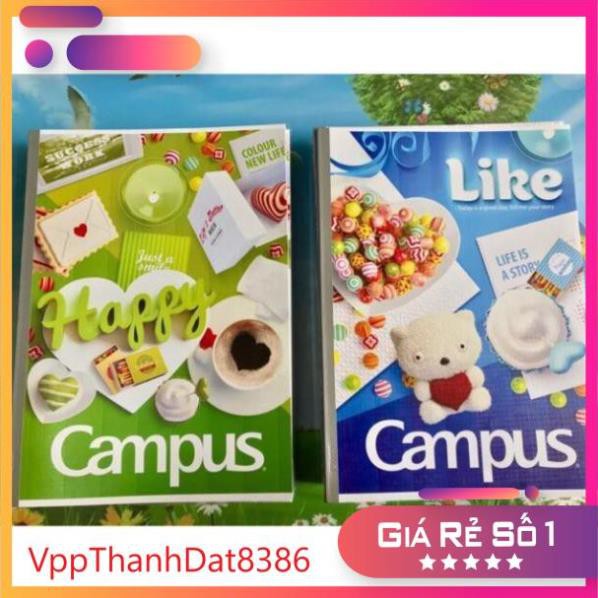 (Sale)  Set 10 Vở kẻ ngang Campus Gift 80 trang hàng chuẩn