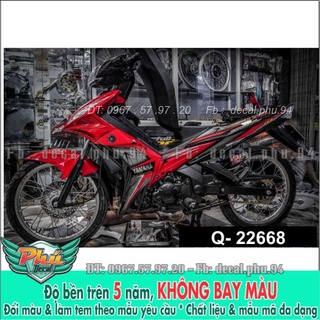 Tem rời Exciter 135 2006-2010 đỏ đen (X) -1