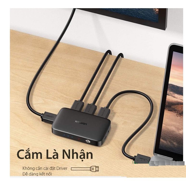 Bộ gộp HDMI 2.0 3 vào 1 ra 4K Ugreen 80125