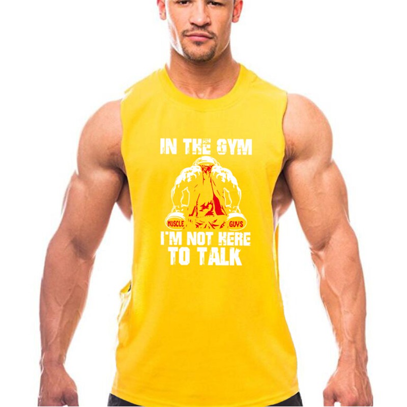 Áo thun ba lỗ nam cổ tròn in hình thời trang