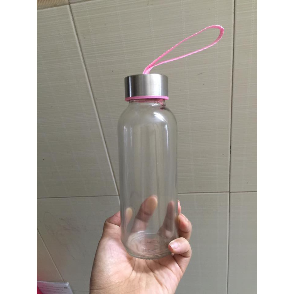 BÌNH NƯỚC THỦY TINH CÓ DÂY XÁCH 500ML