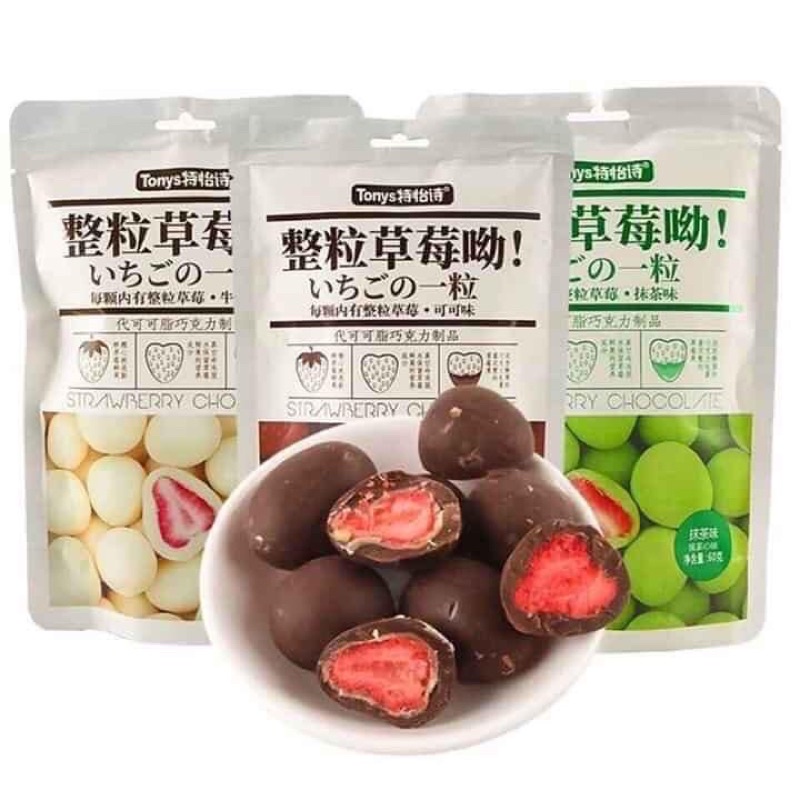 Socola Bọc Dâu Tây Sấy Siêu Ngon