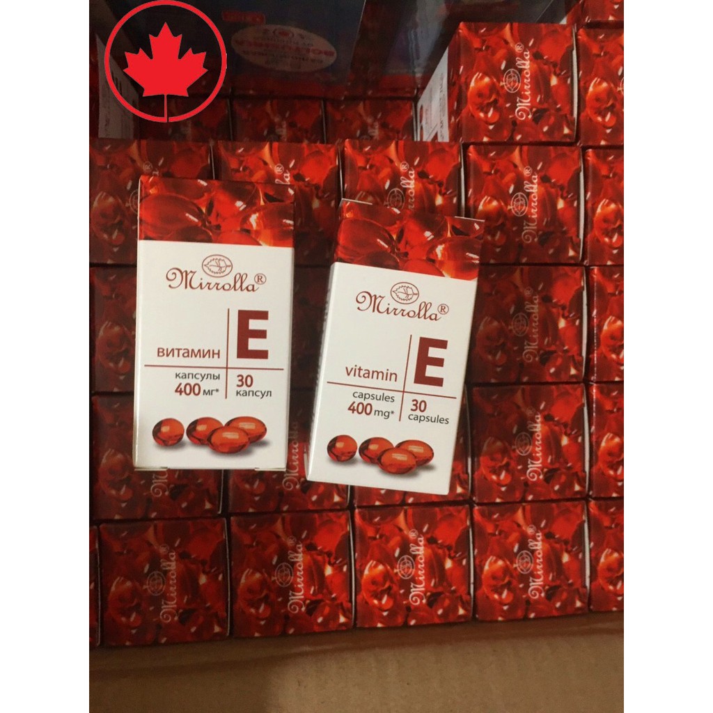 [Mã 77FMCGSALE1 giảm 10% đơn 250K] [Chuẩn Auth] 1 Hộp Vitamin E Đỏ Mirrolla 400Mg 30 viên của Nga (hàng chính hãng) | BigBuy360 - bigbuy360.vn
