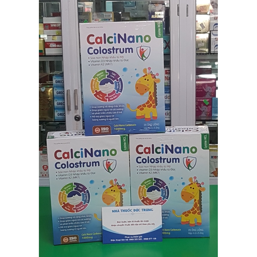 CALCINANO COLOSTRUM_Hỗ trợ bổ sung canxi và vitamin D3 cho cơ thể