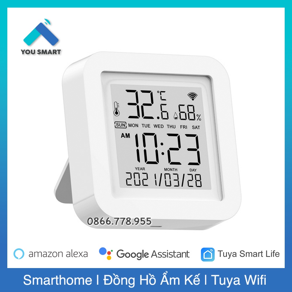 Cảm biến nhiệt độ và độ ẩm Zigbee Tuya Smart Life màn hình LCD
