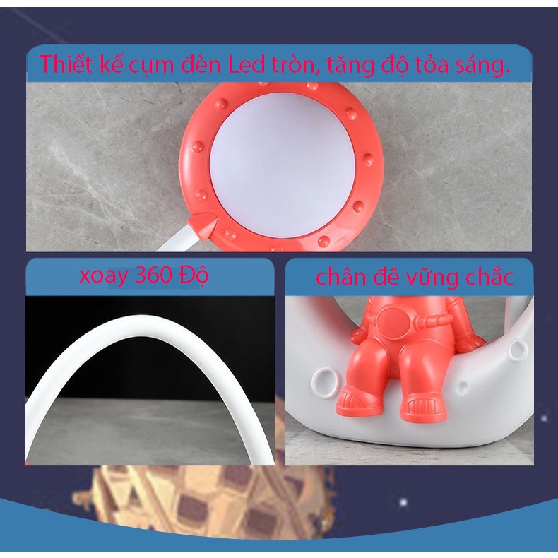 (Sẳn hàng tại kho tp.HCM) Đèn LED đẻ bàn Phi Hành  Gia tham hiểm mặt trăng,Trang Trí Bàn Làm Việc Phòng Ngủ Phòng Khách