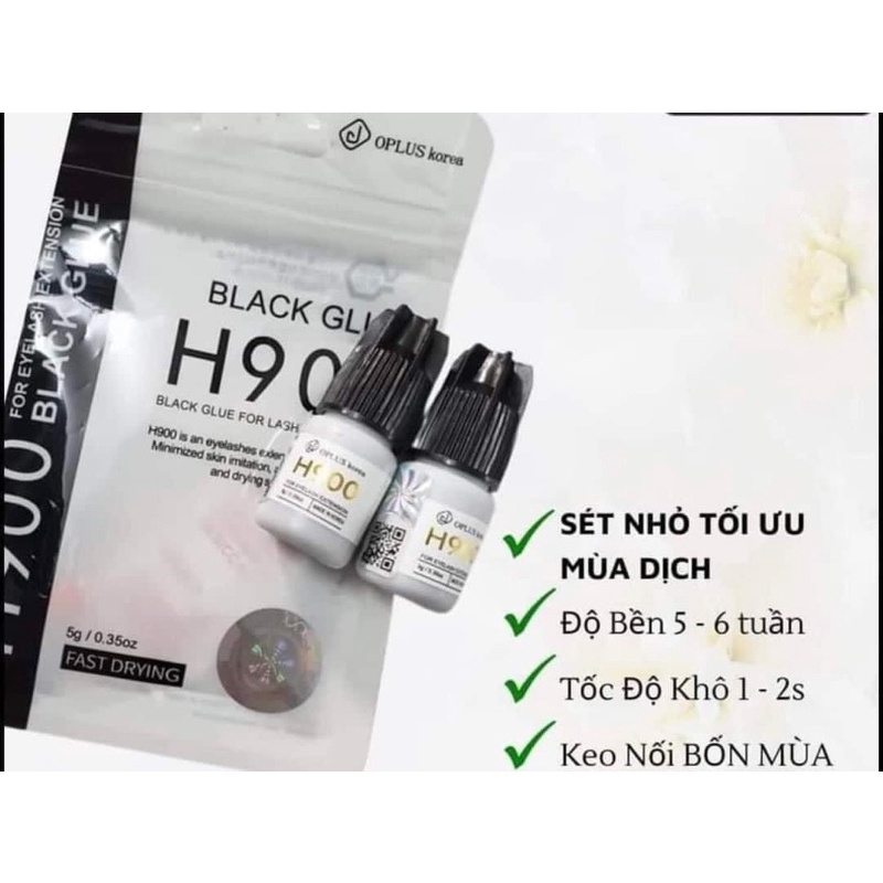 Keo nối mi H900 kháng nước,khô nhanh 1-2s hàng mới về date mới về(mẫu mới sét 2 lọ nhỏ)