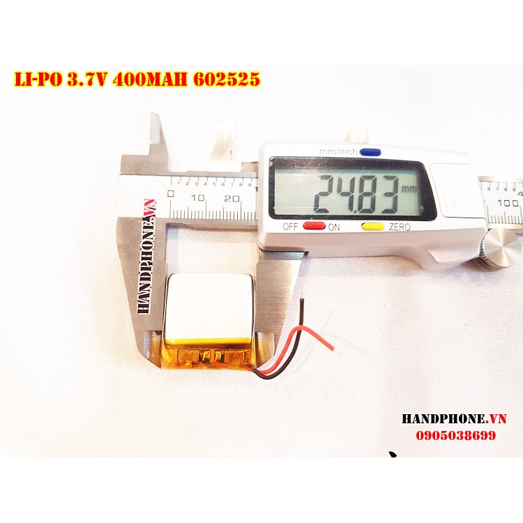 Pin Li-Po 3.7V 602525 602626 602424 350/400mAh  cho Smartwatch, định vị GPS, cân điện tử,  máy nghe nhạc