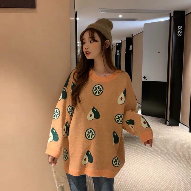 [ ORDER ] Áo len form rộng tay dài ulzzang / áo len sweater hoạ tiết thu đông