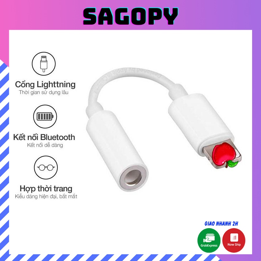 Jack chuyển đổi tai nghe cổng cho IP 6/6s/7/8/7plus/8plus/x/xs/11/11promax/12/12 promax/13/13Promax Sagopy