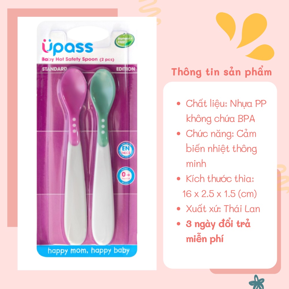 Thìa ăn dăm báo nóng UPASS tiện lợi đảm bảo an toán cho bé