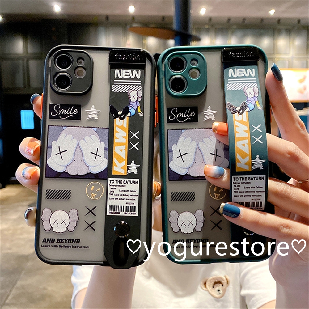 Ốp Lưng In Hình Gấu Kaws Có Dây Đeo Thời Trang Cho Oppo Reno5Pro Reno5 A92S A31 Reno F11 A7 A5S A12 A3S F9 R17 R15