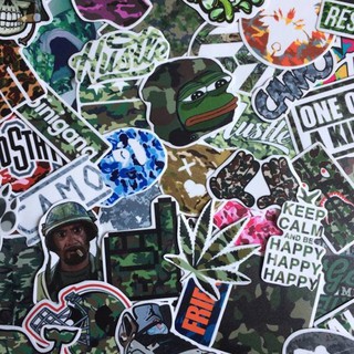 Combo hình dán trang trí chủ đề Camo - Lính