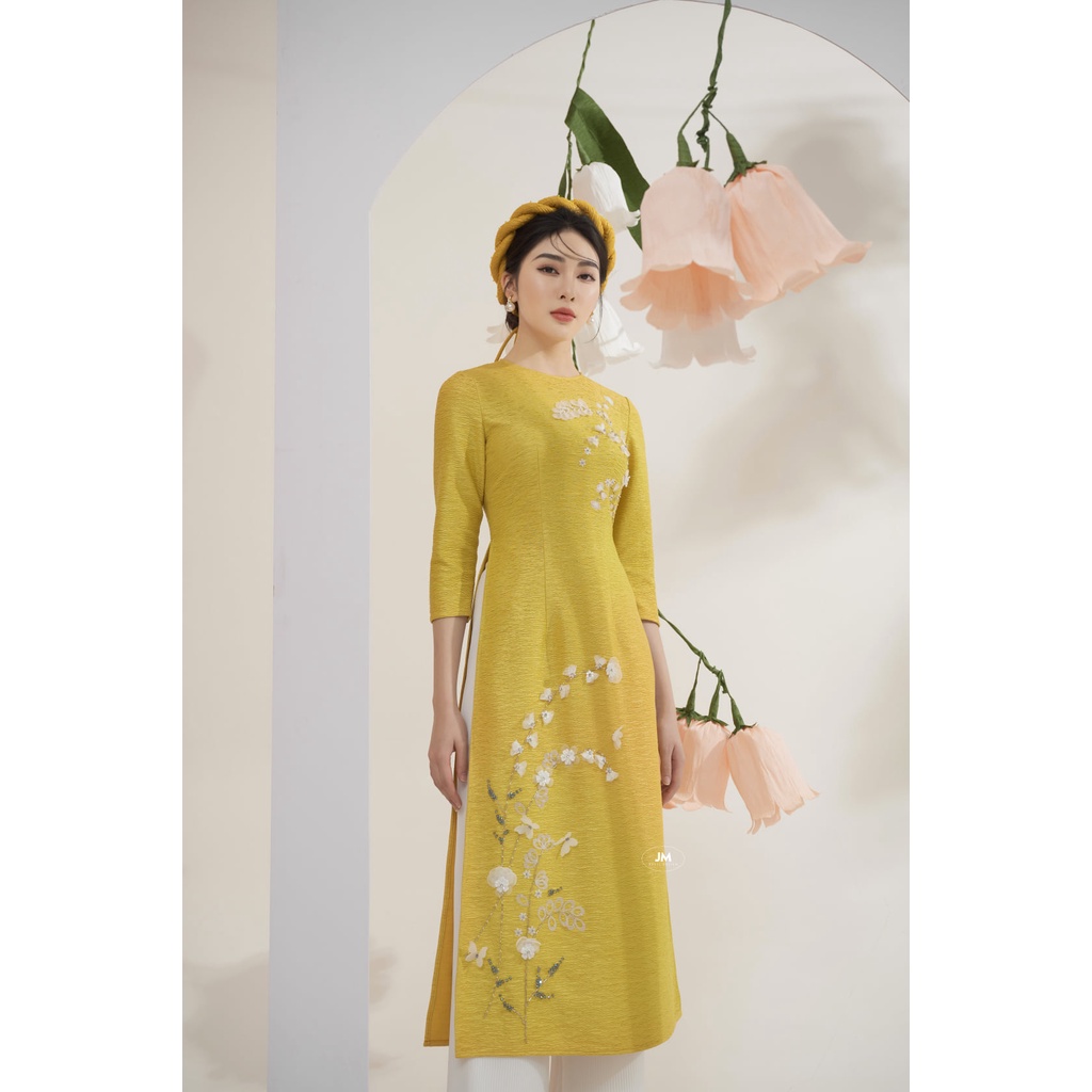 JM Dress Desgin - Áo dài cách tân JM dáng ôm cổ tròn tay lỡ 2M02.2112S