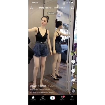 Quần sooc jean kèm đai hàng QCL1