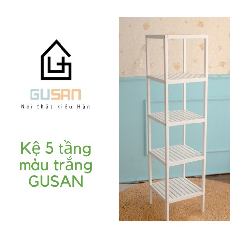 Kệ Gỗ 5 Tầng Đa Năng Để Đồ Bằng Gỗ Thông Vuông FREESHIP GUSAN Nội Thất Kiểu Hàn