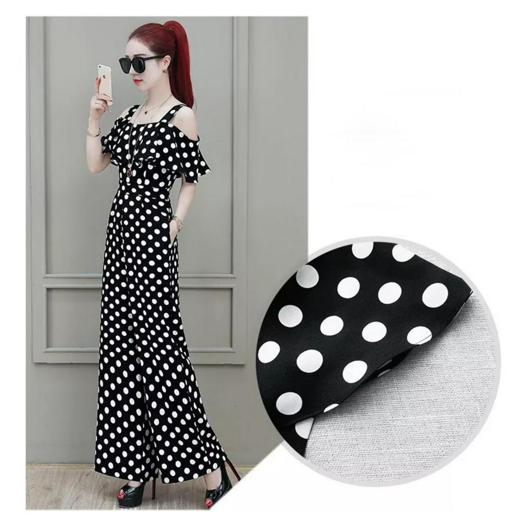 JUMPSUIT DÀI CHẤM BI SANG CHẢNH Nhiều Size Form Thiết Kế