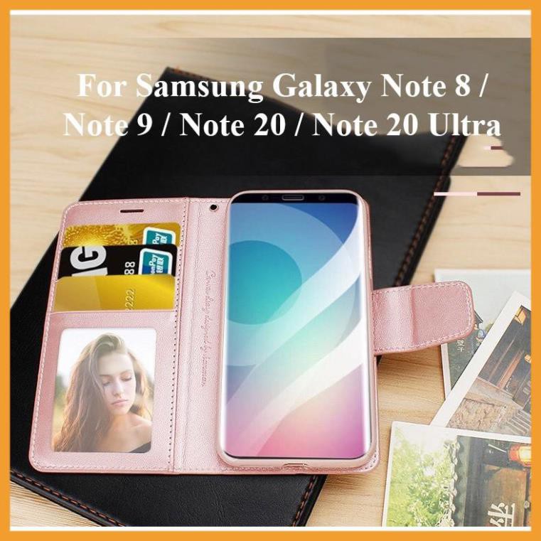 [Freeship] Bao da Samsung Galaxy Note 8 / Note 9 / Note 20 / Note 20 Ultra dạng ví hiệu hanman, ngăn đựng thẻ tiện lợi
