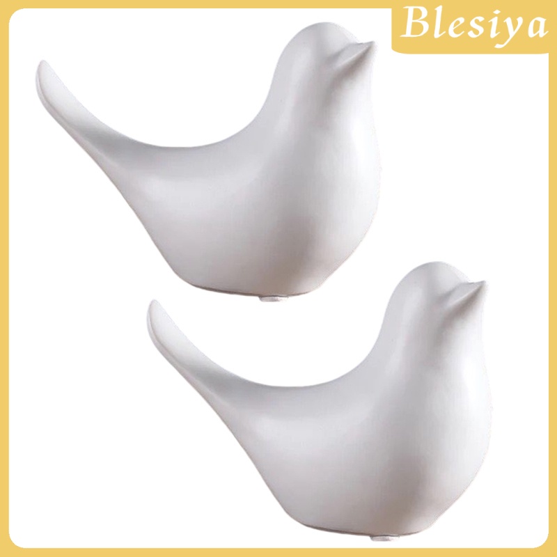 Bộ 2 Tượng Gốm Hình Chú Chim Trang Trí Nhà Cửa / Văn Phòng