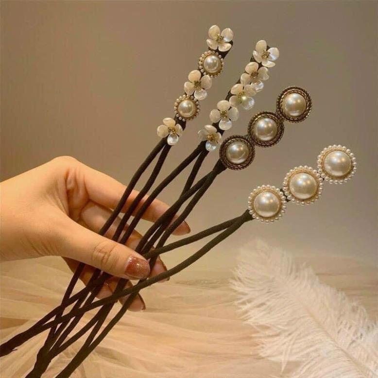 [Giá sỉ] Kẹp Búi Tóc Uốn Dẻo Đính Đá Phong Cách Hàn