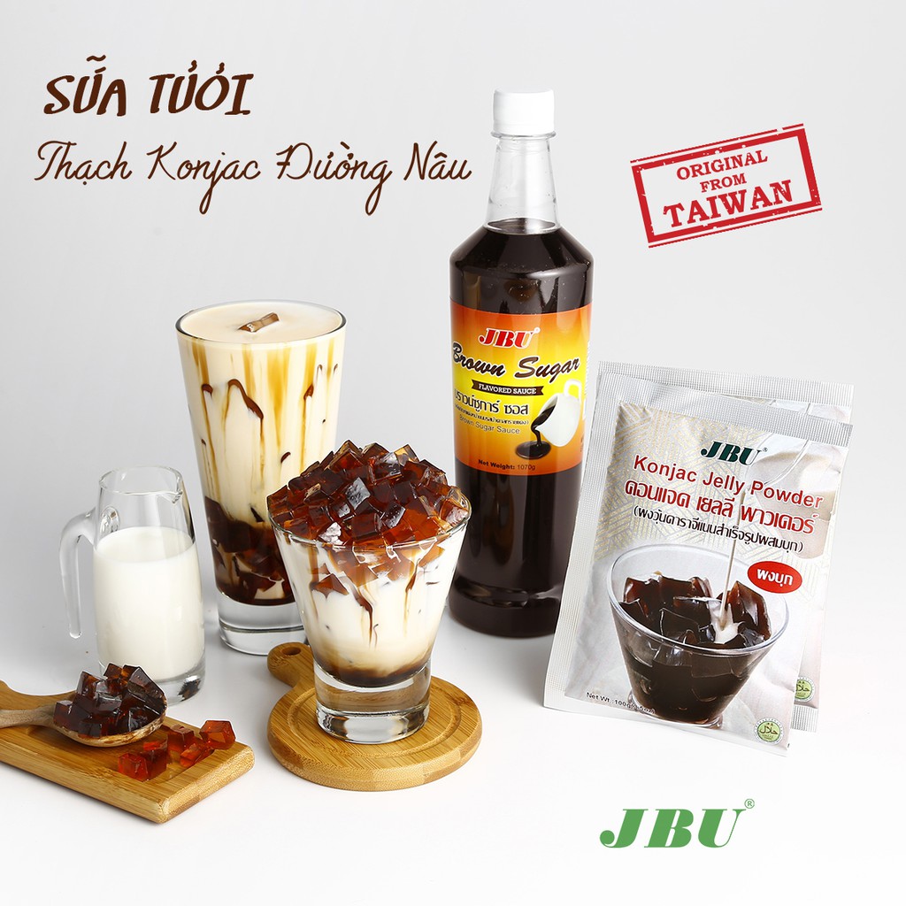 BỘT LÀM THẠCH TRÂN CHÂU KONJAC JELLY POWDER - BỘT THẠCH KHOAI NƯA - Combo 3 gói