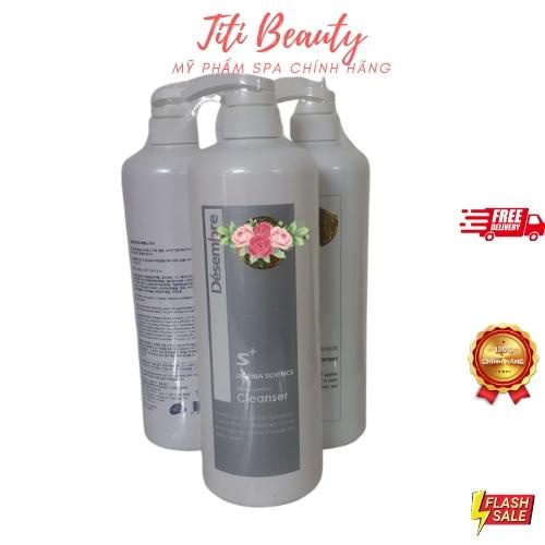 Sữa rửa mặt dạng sữa Desembre Derma science Milk Essential cleanser 1000ml làm sạch da cung cấp độ ẩm dưỡng chất cho da