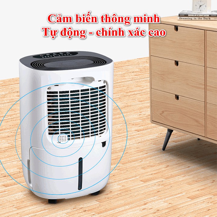 Máy hút ẩm gia đình hiện đại Deye DY612S công nghệ mới độ ồn siêu thấp, thanh lọc ion âm