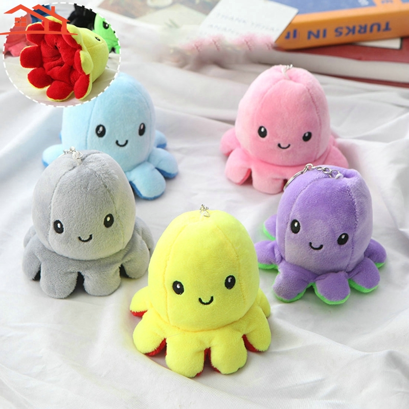 octopus bạch tuộc cảm xúc Bạch Tuộc Nhồi Bông 2 Mặt Cảm Xúc Nhiều Màu Tùy Chọn Kích Thước 20cm